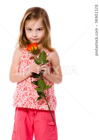 Girl Holding Rose Girl Holding Rose 36901328