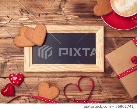 Valentines day background with chalkboard Valentines day background with chalkboard 36901741