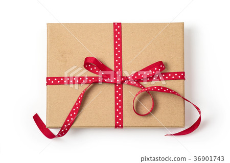 Gift box with red ribbon Gift box with red ribbon 36901743