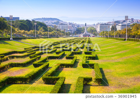 Edward VII sloped scenic park in Lisbon 36901945