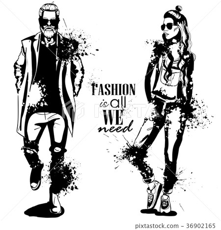 Vector woman and man fashion 36902165