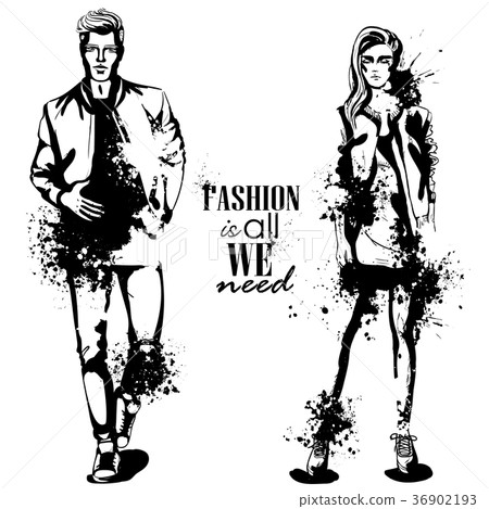 Vector woman and man fashion 36902193
