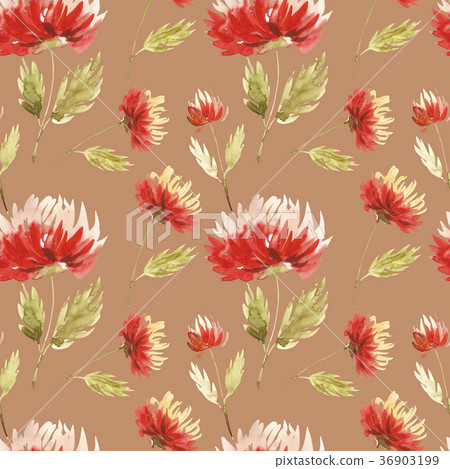 Cute Floral pattern in the aster flower. Motifs Cute Floral pattern in the aster flower. Motifs 36903199