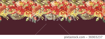 Beautiful watercolor border frame with peony Beautiful watercolor border frame with peony 36903237