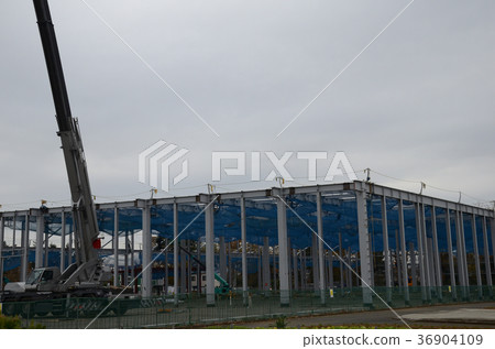 Large warehouse construction site 36904109