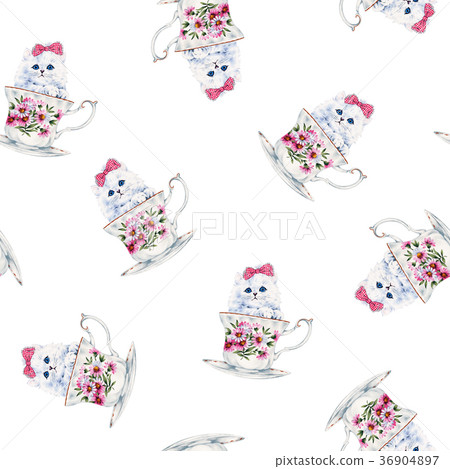 可愛的貓咪圖案 36904897