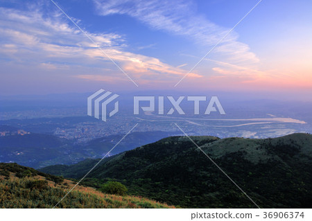 Taiwan, Taipei City, Yangming Mountain, Yangmingshan National Park, Dagu Mountain, dusk, sunset, sky 36906374