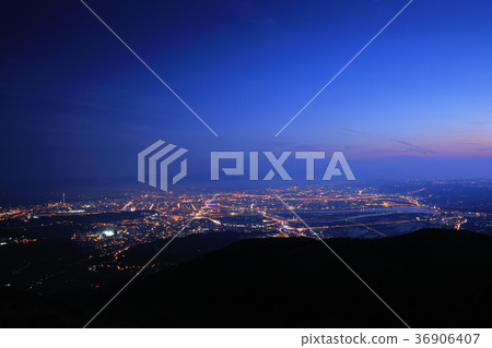 Taiwan, Taipei City, Yangming Mountain, Yangmingshan National Park, Dagu Mountain, dusk, night, sky, city, night scene 36906407