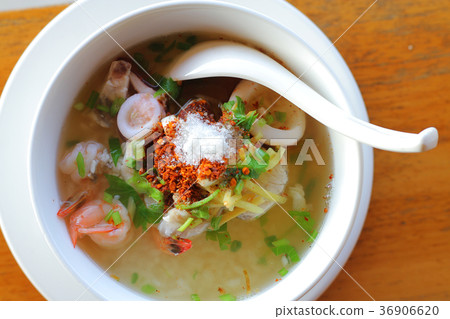 mush seafood Boiled rice seafood delicious mush seafood Boiled rice seafood delicious 36906620
