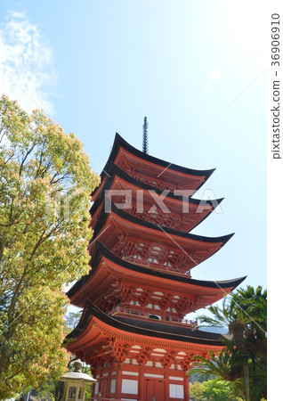 1000日曆（豐國神社）的“五重塔”（嚴島神社/宮島町，廿日市市，廣島縣） 36906910