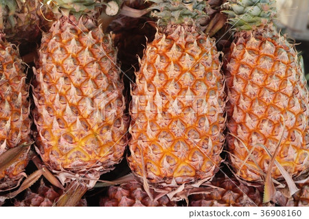 Fresh pineapple in the market. Fresh pineapple in the market. 36908160