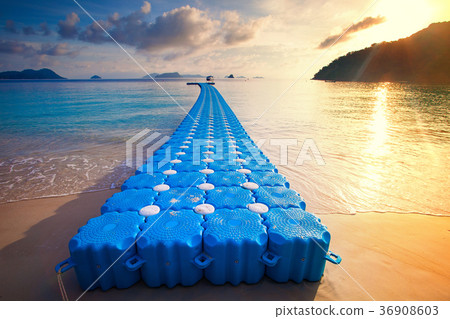 floating pier of nyang oo phee island myanmar 36908603