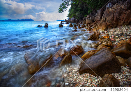 sea scape of nhang oo phee island myanmar 36908604