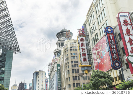 上海市區南京東路風光 36910756