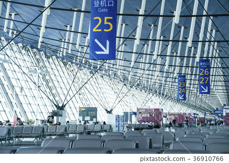 上海浦東國際機場登機口風光 36910766