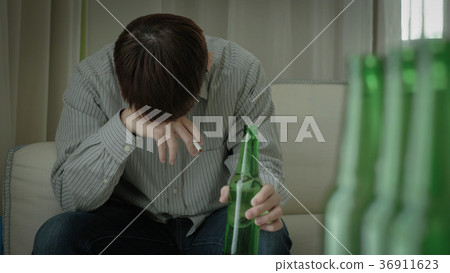 man with alcoholism 36911623