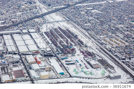 Railway in snowy Hokkaido 36911674
