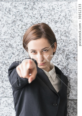 Pointing young lady Pointing young lady 36912133