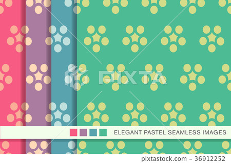 Antique Pattern Library Pastel Seamless pastel background vintage pattern set - Stock Illustration ...