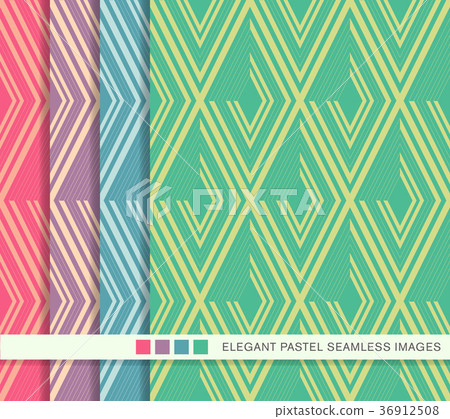 Seamless pastel background vintage pattern set Seamless pastel background vintage pattern set 36912508