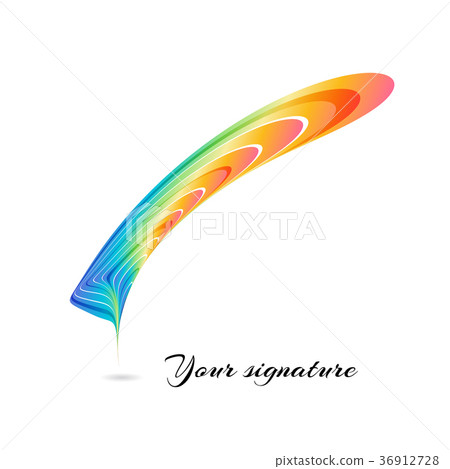 Colorful feather on white, vector illustration Colorful feather on white, vector illustration 36912728