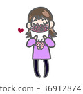 Girl holding a bouquet 36912874