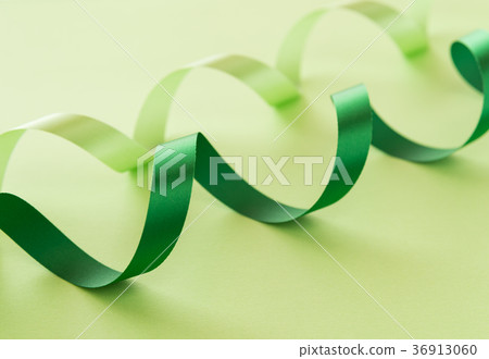 Ribbon green green yellow green curl 36913060