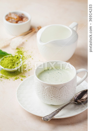 Green tea matcha latte Green tea matcha latte 36914283