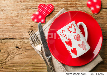 Table setting for Valentine's Day Table setting for Valentine's Day 36914287