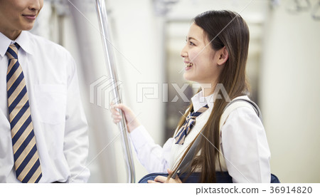 Student doing train to school 36914820