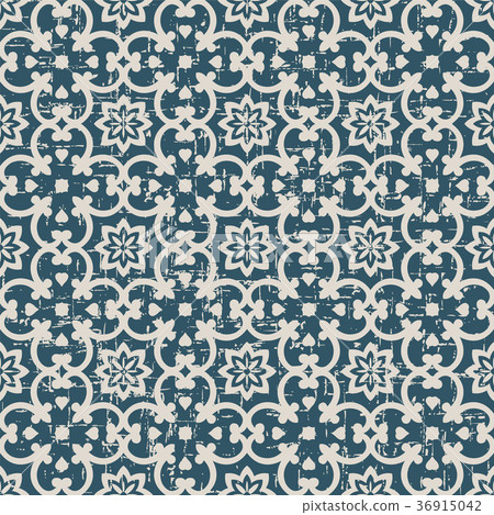 Seamless retro worn out background vintage pattern 36915042