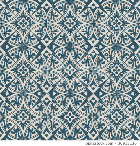 Seamless retro worn out background vintage pattern 36915136