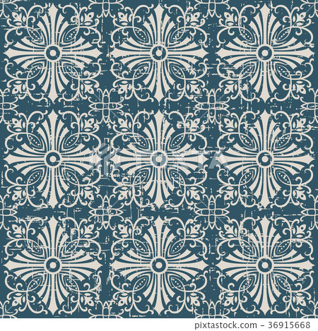 Seamless retro worn out background vintage pattern 36915668