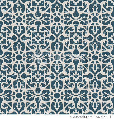 Seamless retro worn out background vintage pattern 36915801