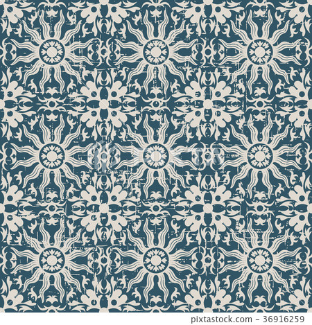 Seamless retro worn out background vintage pattern 36916259