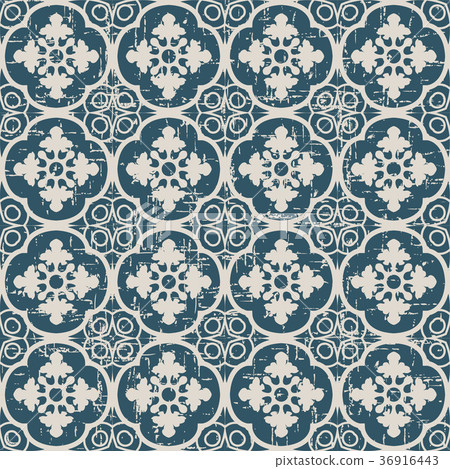 Seamless retro worn out background vintage pattern 36916443
