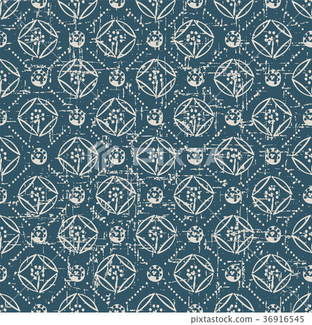 Seamless retro worn out background vintage pattern 36916545