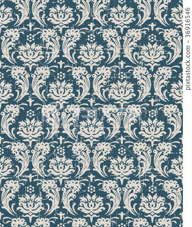Seamless retro worn out background vintage pattern 36916546