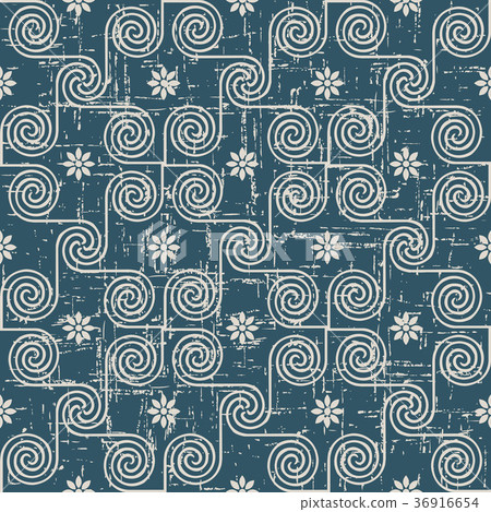 Seamless retro worn out background vintage pattern 36916654