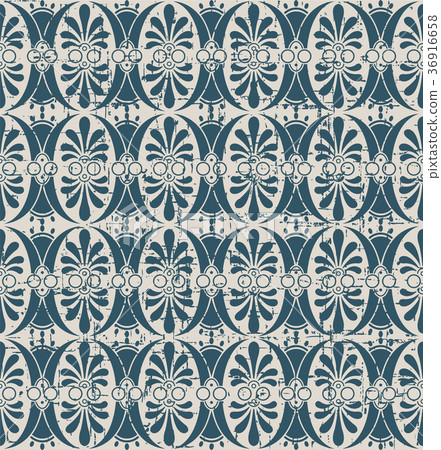 Seamless retro worn out background vintage pattern 36916658