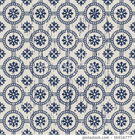 Seamless retro worn out background vintage pattern 36916777
