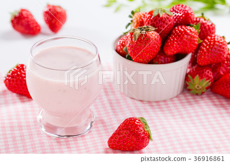 Strawberry drinking yogurt Strawberry drinking yogurt 36916861