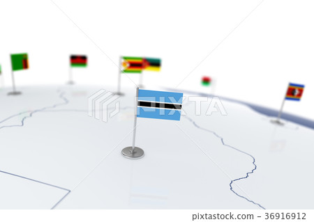 Botswana flag Botswana flag 36916912