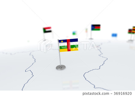 Central africa republic flag Central africa republic flag 36916920
