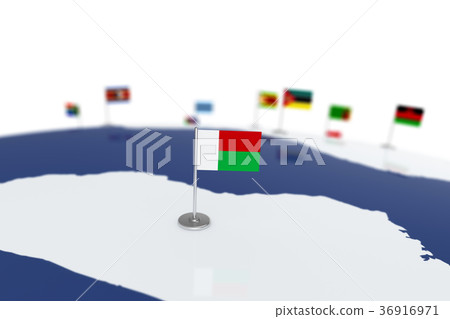 Madagascar flag 36916971