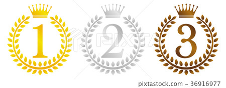 里斯，月桂樹，裝飾品排名插圖集第一名 - 第三名（金/銀/銅） 36916977