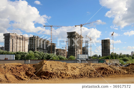 multi-storey building under construction multi-storey building under construction 36917572