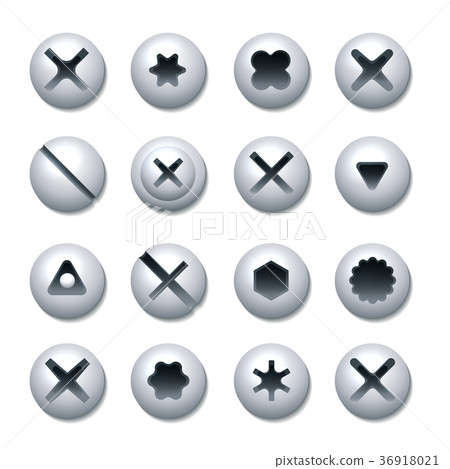 Bolts and screws heads Bolts and screws heads 36918021