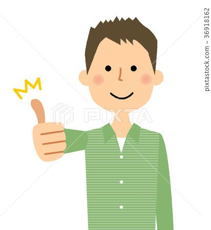 Young men daddy thumb up 36918162