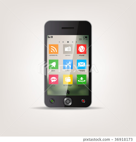 Metro Style Phone Touchscreen Mobile phone with metro style Icon men - Stock Illustration ...